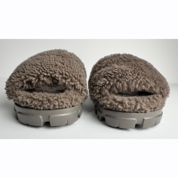UGG Women's Gray Cozetta Plush Shearling‎ Slide Sandals Size 6 - Picture 5 of 12